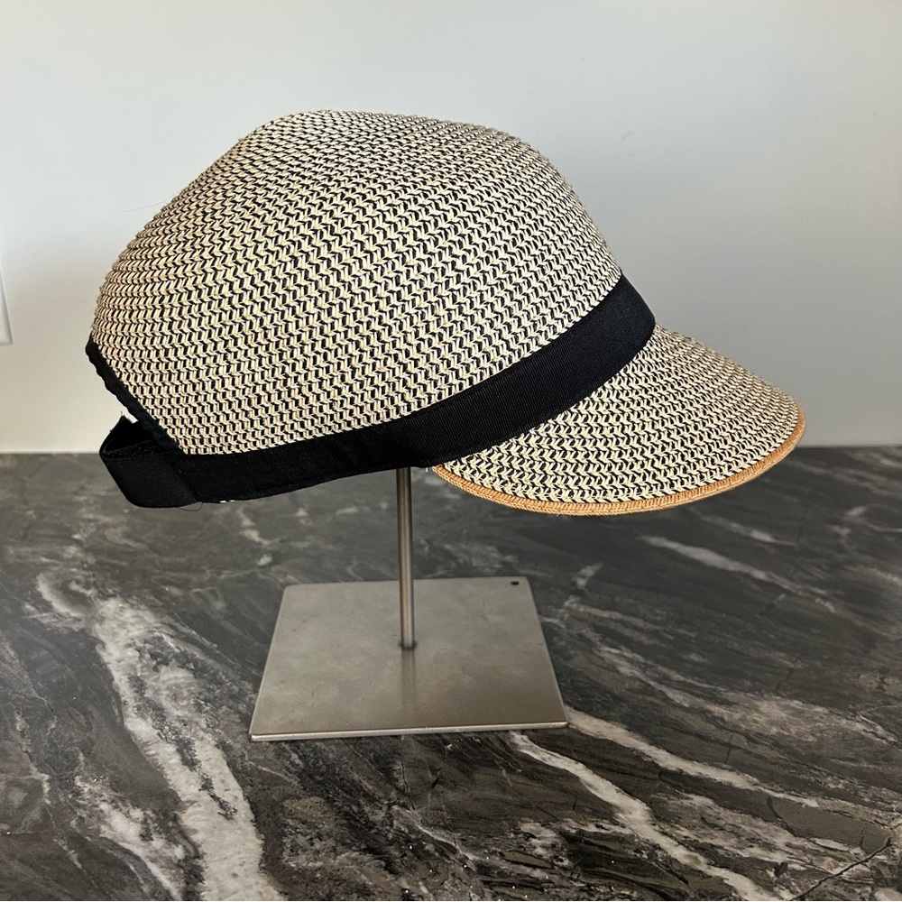 Denver Hayes Black and Cream Woven Hat